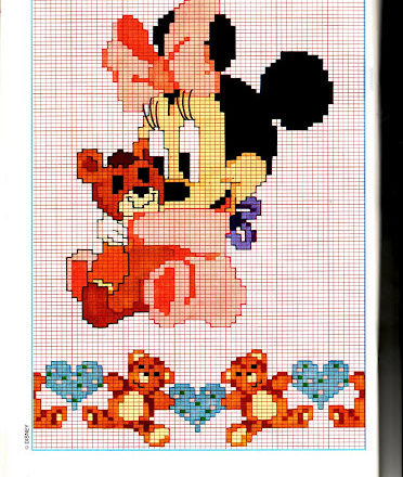 Disney baby Minnie with a teddy bear