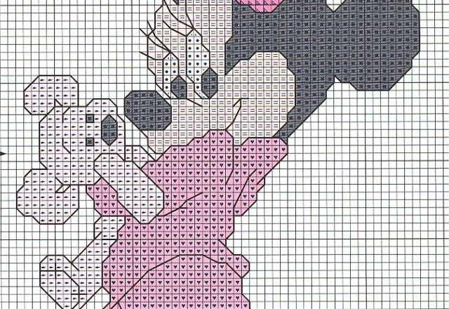 Disney characters in pajamas cross stitch (1)