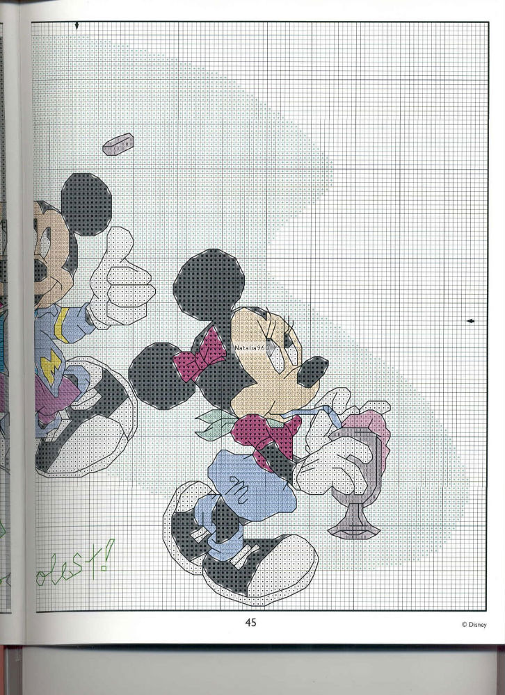 Disney couples cross stitch patterns love (4)