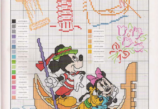 Disney couples cross stitch patterns love (5)
