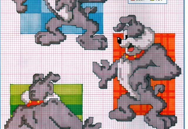 Dog Spike from Tom and Jerry cross stitch pattern