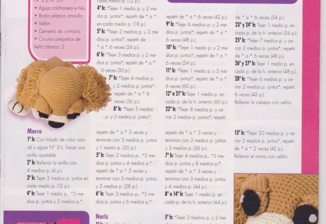 Dog with hat amigurumi pattern 1 (2)