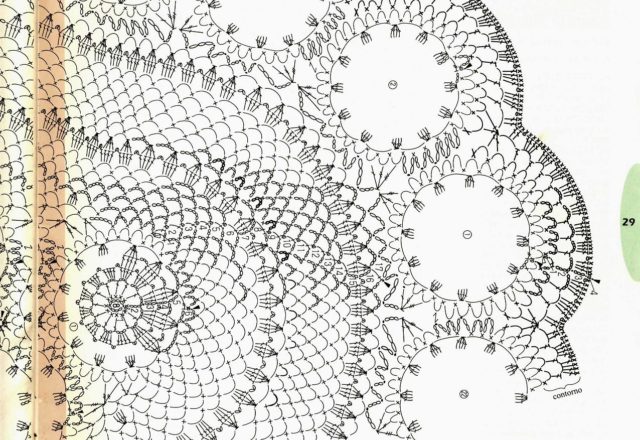 Doily oval crochet flowers and bows (3)
