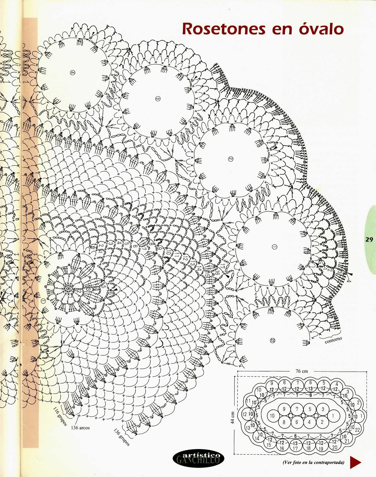 Doily oval crochet flowers and bows (3)