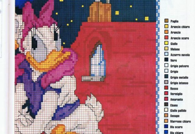 Donald Duck and Daisy Duck Moonlight pattern (2)