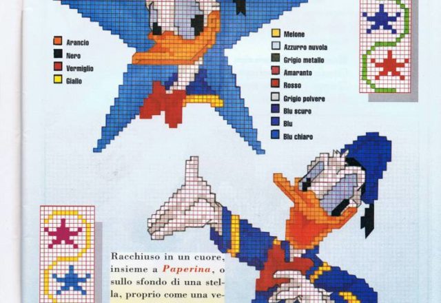 Donald Duck inside a blue star
