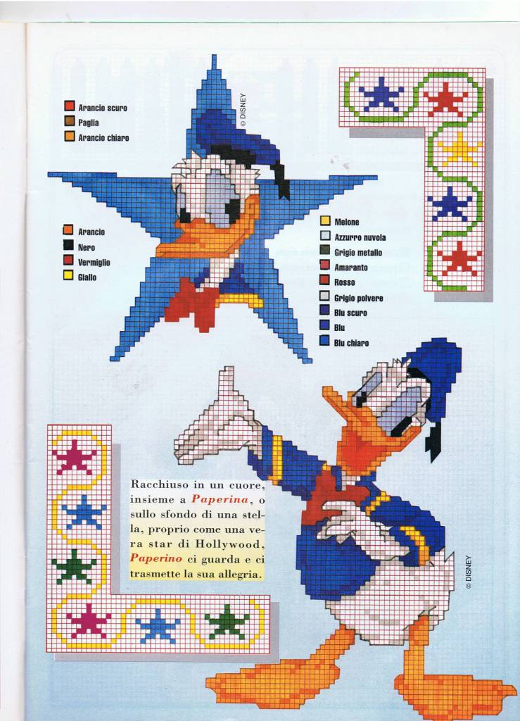 Donald Duck inside a blue star