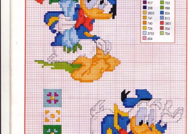 Donald Duck picking flowers for Daisy Duck and think of her