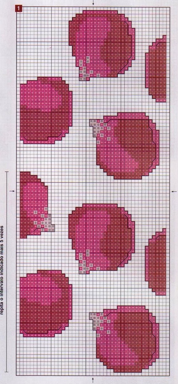 Double Bedshit red rose petals cross stitch (3)