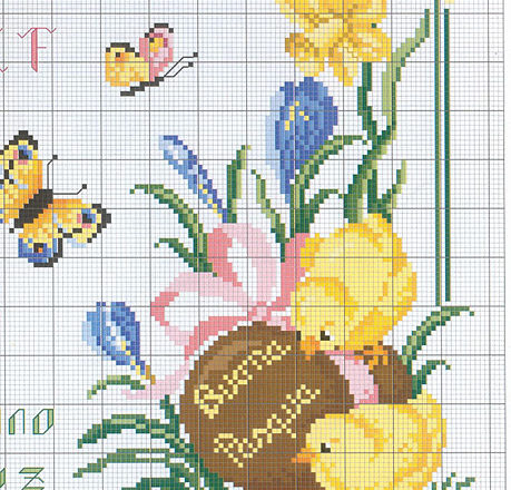 Easter alphabet cross stitch pattern (1)
