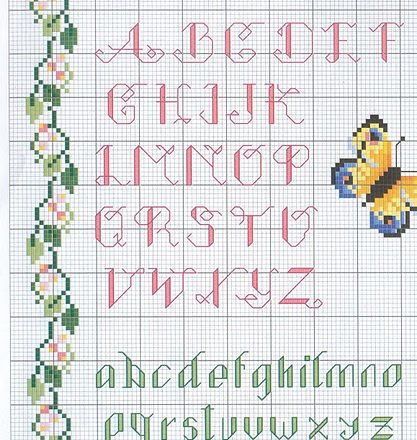 Easter alphabet cross stitch pattern (2)
