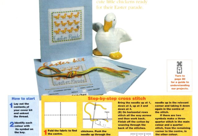 Easter cards with ducks cross stitch pattern (1)