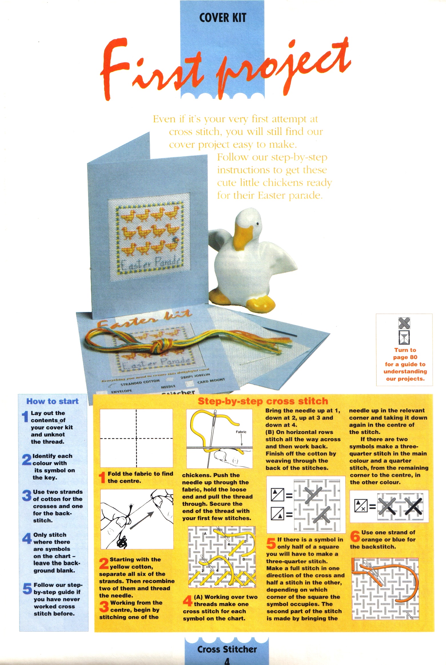 Easter cards with ducks cross stitch pattern (1)