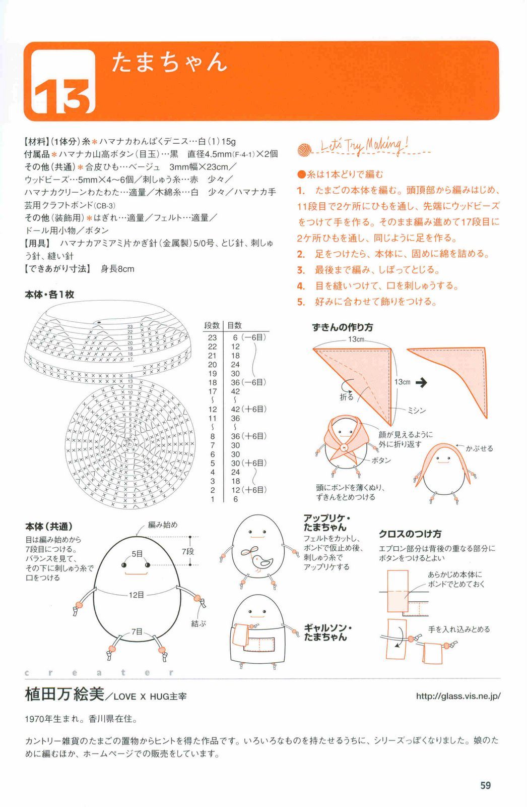 Eggs with dress amigurumi pattern (2)