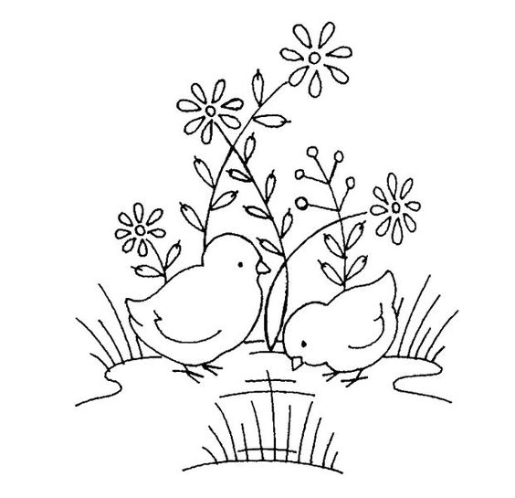 Embroidery design chicks