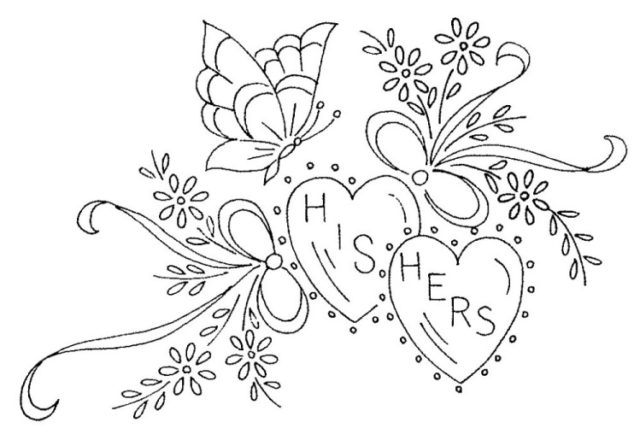 Embroidery design hearts