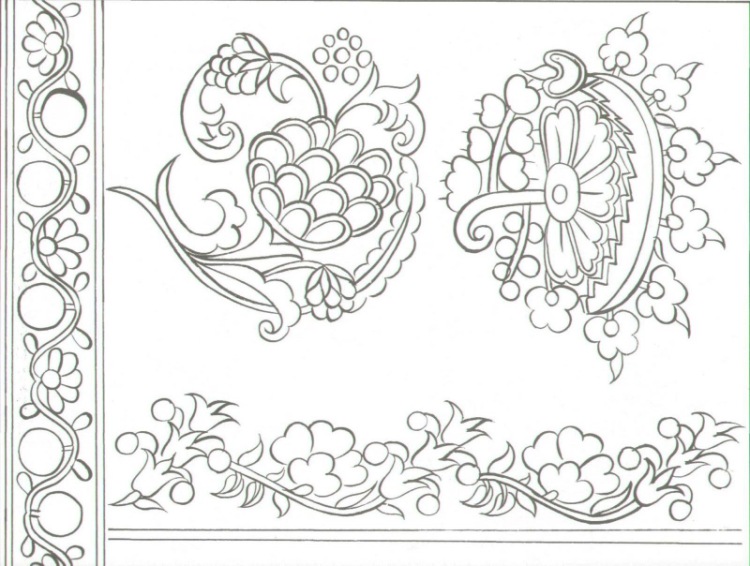 Embroidery designs flowers and borders