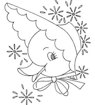 Embroidery pattern goose