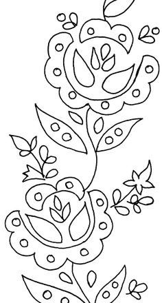 Embroidery pattern vertical border