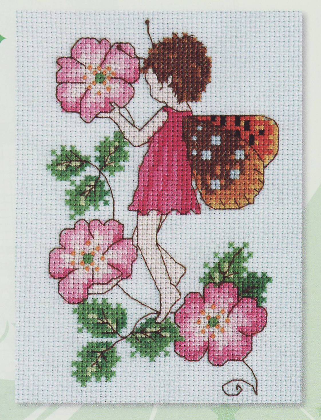 Enfant Butterfly Fairy with pink primroses (1)