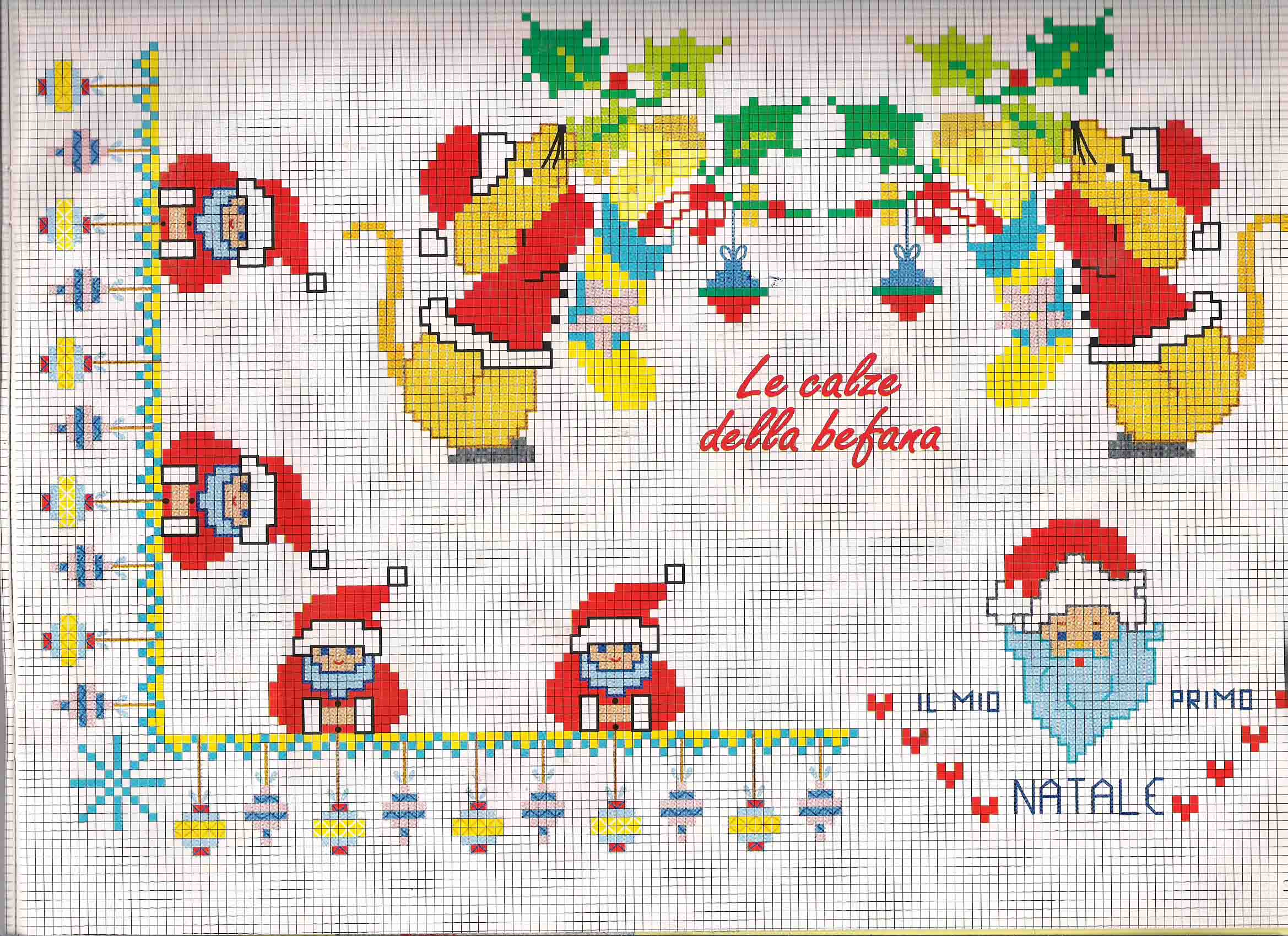 Epiphany socks cross stitch pattern