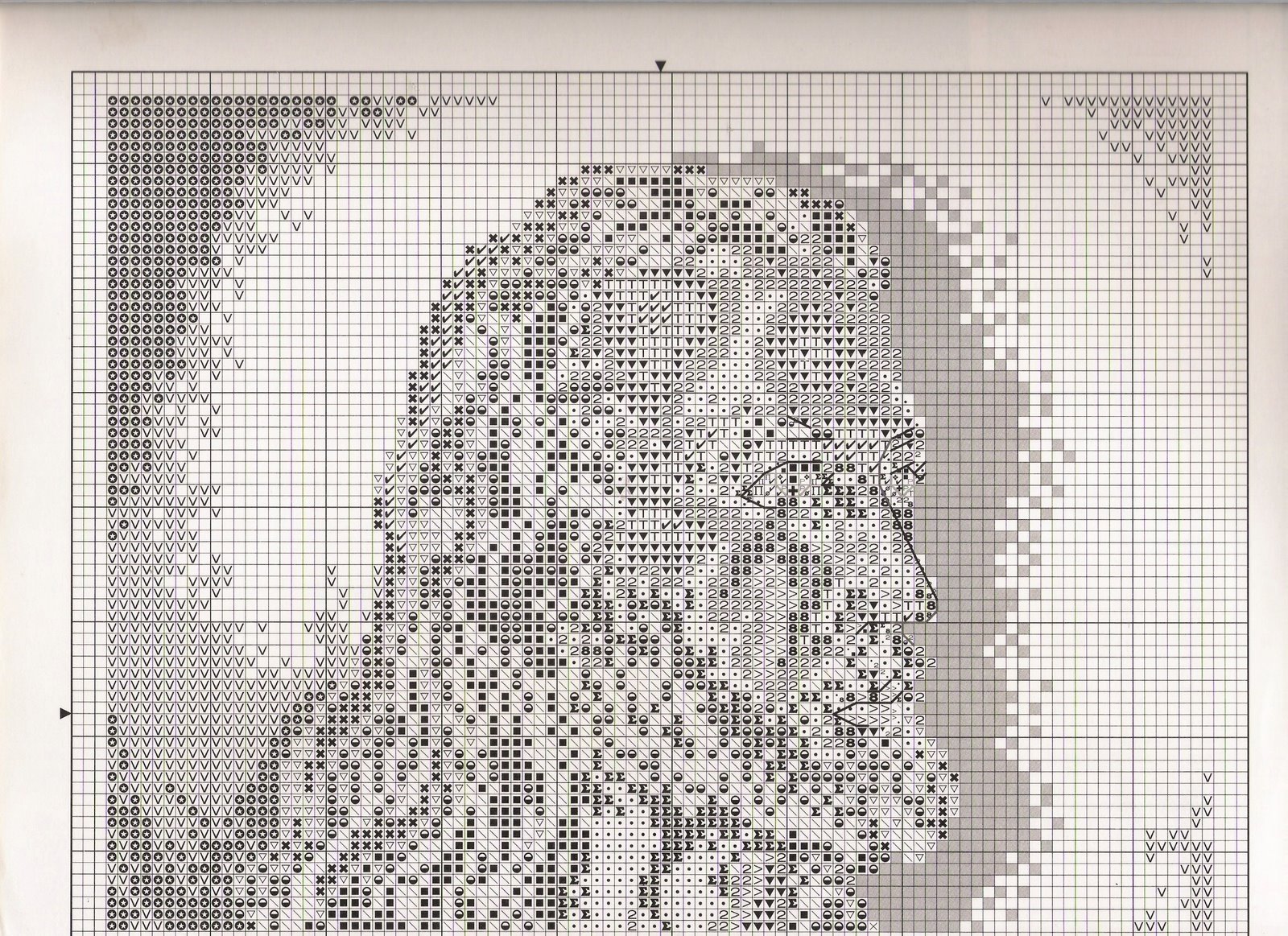 Face of Jesus in cross stitch picture (2)
