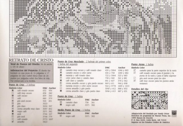 Face of Jesus in cross stitch picture (4)