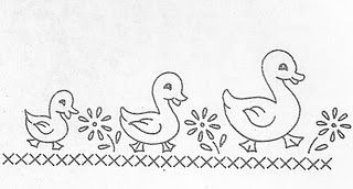 Family of chicks free hand embroidery design
