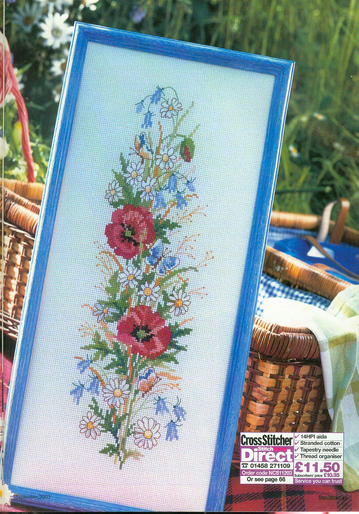 Fantasy poppies cross stitch pattern (1)