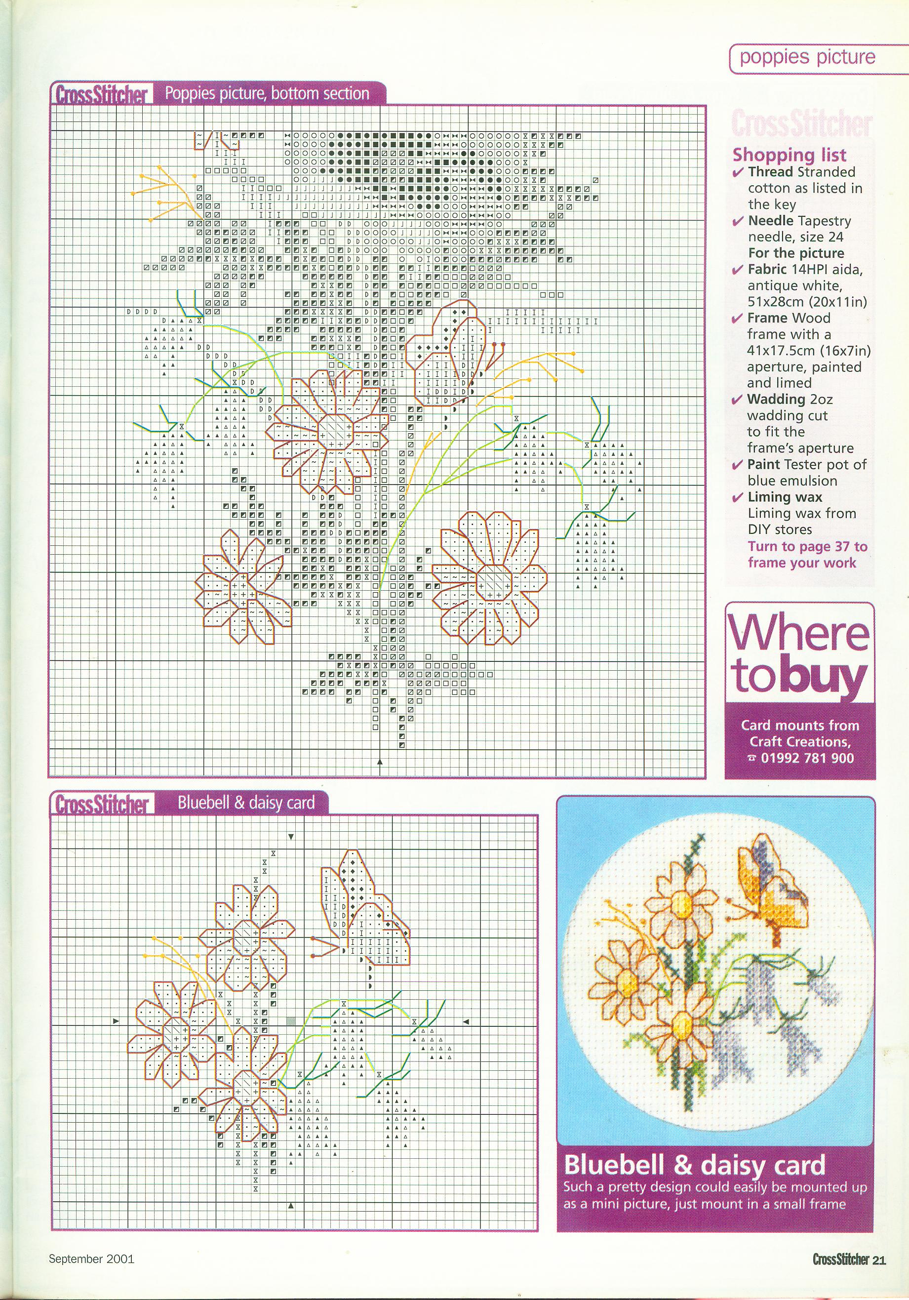 Fantasy poppies cross stitch pattern (3)