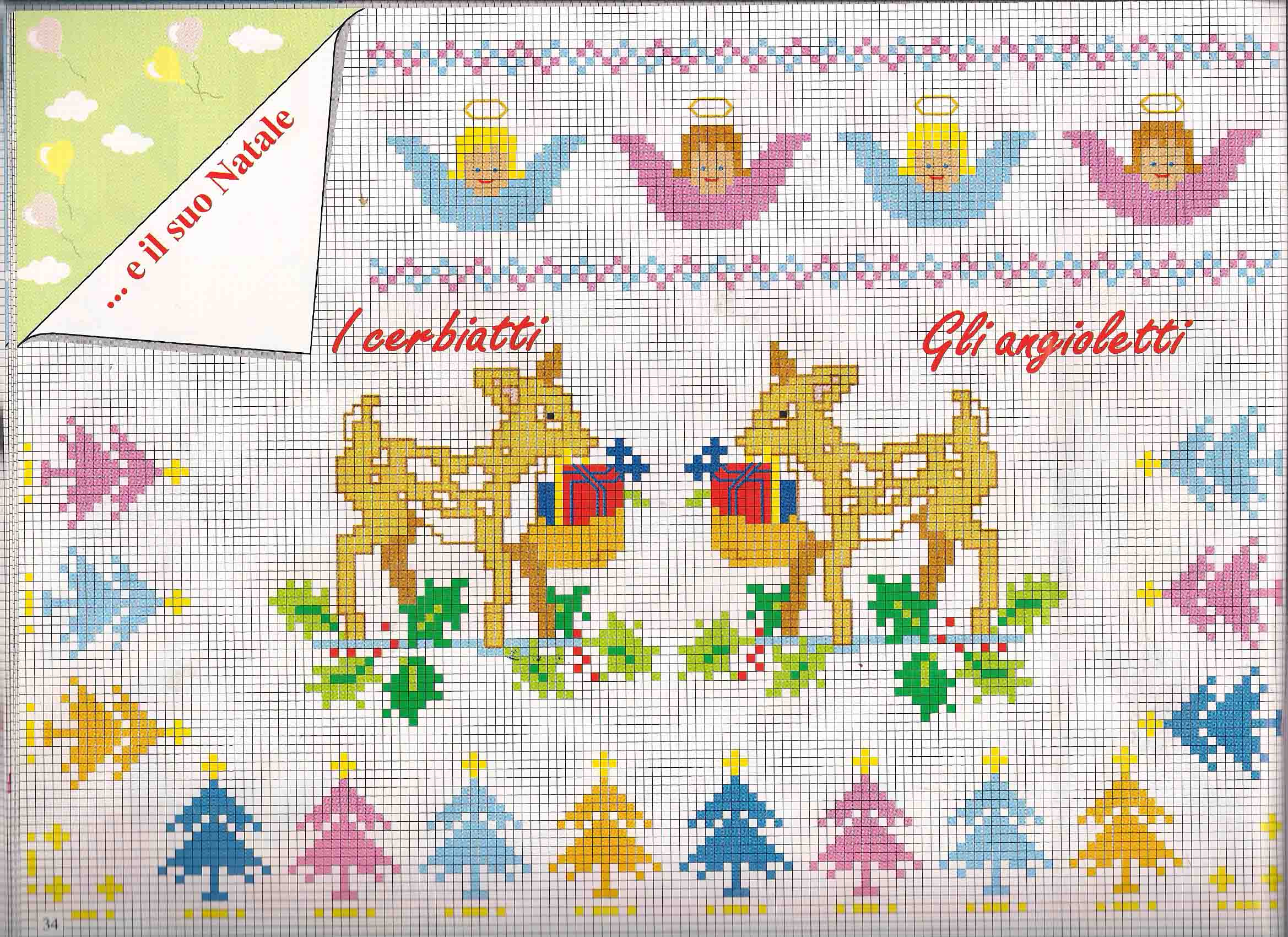 Fawns and angels cross stitch patterns