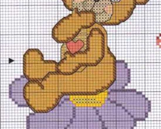 Female teddy bear on a flower