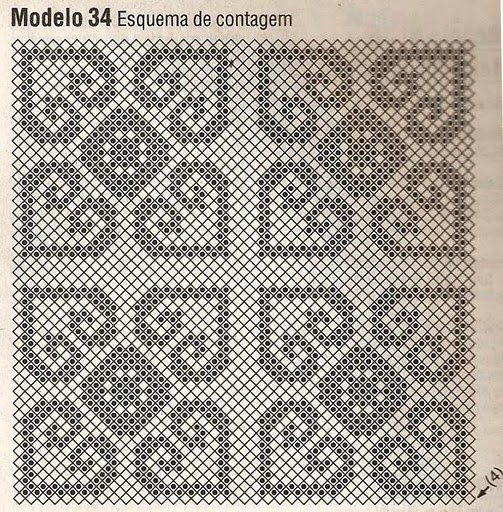 Filet cushion hearts and flowers (2)