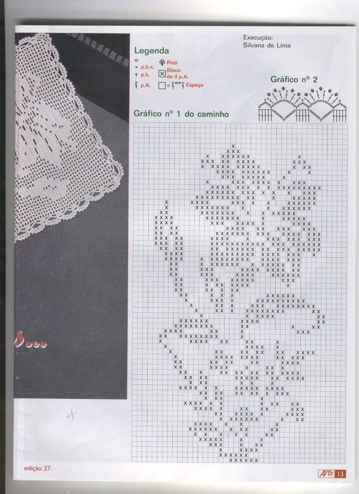 Filet lilies table runner (2)