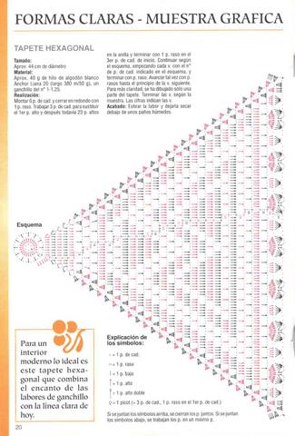 Filet pattern hexagone shape doily (2)