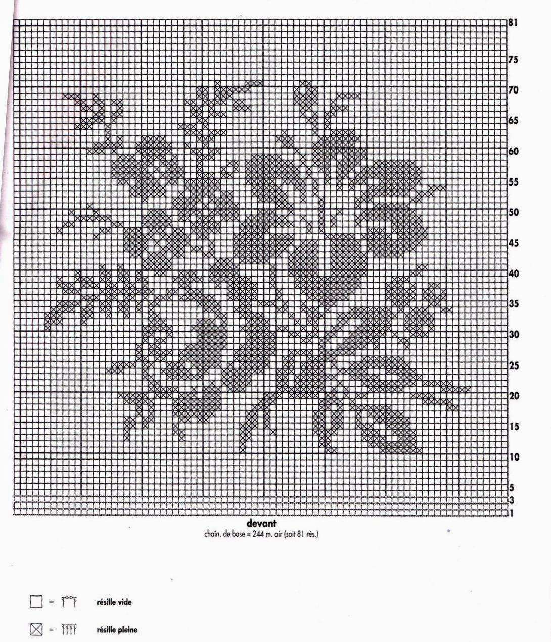 Filet square doily free pattern download with bunch of flowers