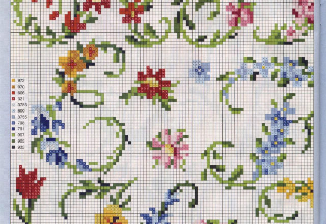 Floral alphabet cross stitch (1)