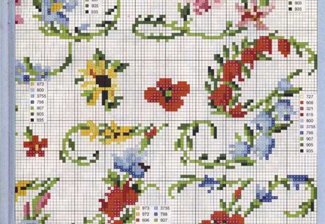 Floral alphabet cross stitch (2)