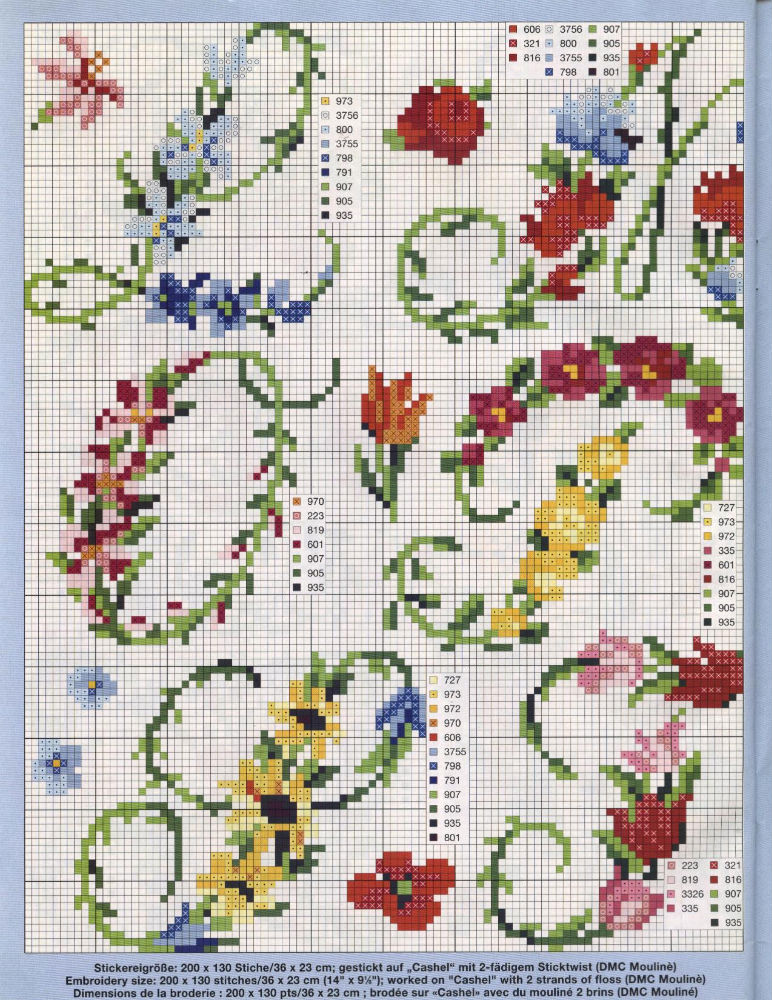 Floral alphabet cross stitch (3)