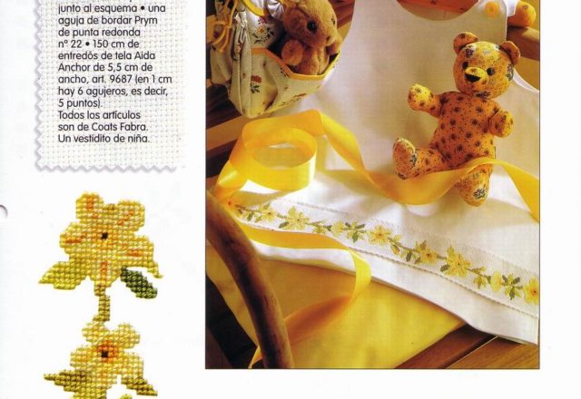 Floral borders for babies cross stitch pattern (1)
