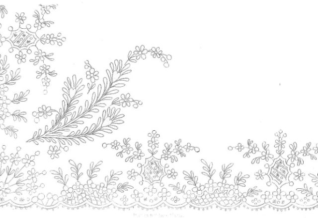 Flowery table cloth free hand embroidery designs patterns