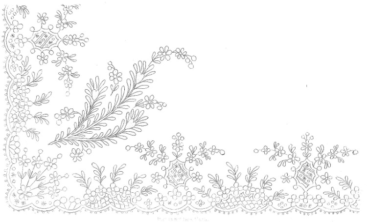 Flowery table cloth free hand embroidery designs patterns