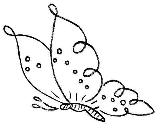 Flying butterfly embroidery design