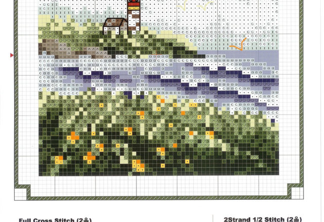 Four seasons cross stitch paintings (2)