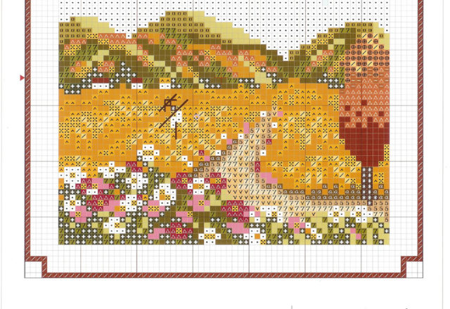 Four seasons cross stitch paintings (4)