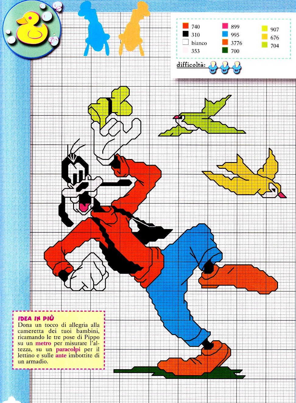 Free cross stitch pattern Goofy Disney (2)