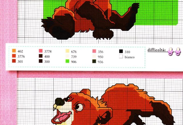 Free cross stitch patterns Brother Bear (2)