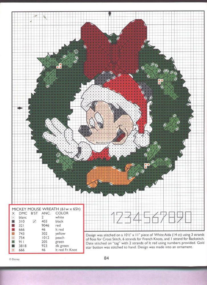 Free cross stitch patterns Disney Christmas (1)