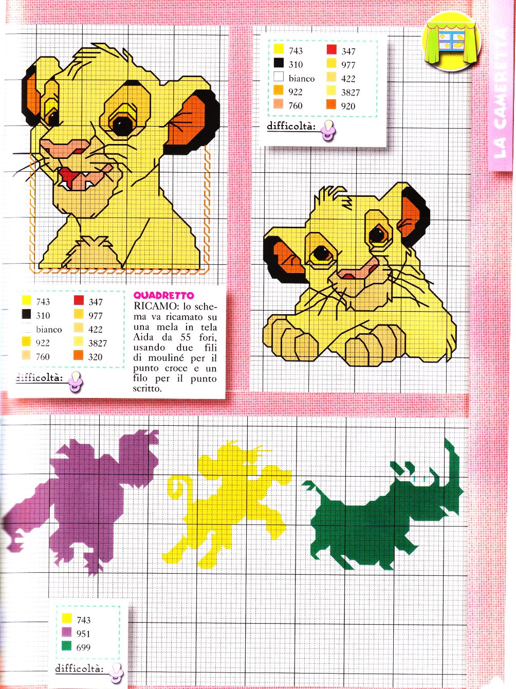 Free cross stitch patterns Disney Simba (1)