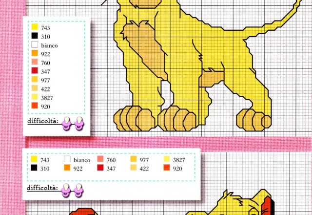 Free cross stitch patterns Disney Simba (2)